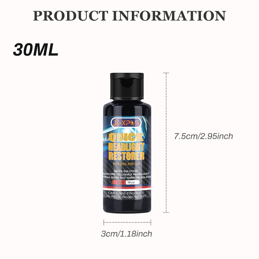 Headlight Restoration Polishing Headlamp Scratch Remover Repair Cleaning Paste Remove Oxidation Headlight Polish Liquid LHB-16